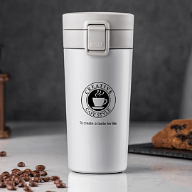 Термос (термобутылка) Cafe Style 380 мл белый