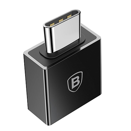 Переходник Type-C - USB (папа - мама) хост OTG Baseus Exquisite черный