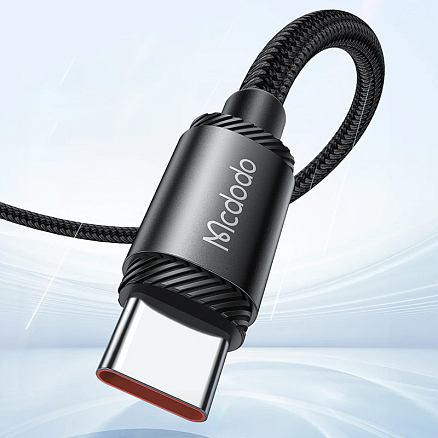 Кабель Type-C - USB 2.0 для зарядки 1,5 м 6А 120W плетеный McDodo CA-4730 (быстрая зарядка Huawei, QC, PD) черный