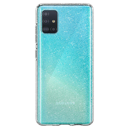 Чехол для Samsung Galaxy A51 гелевый с блестками Spigen SGP Liquid Crystal Glitter прозрачный