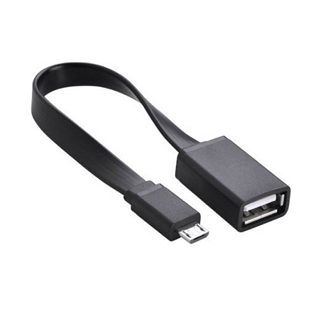 Переходник MicroUSB - USB хост OTG длина 11,5 см Ugreen US133 черный
