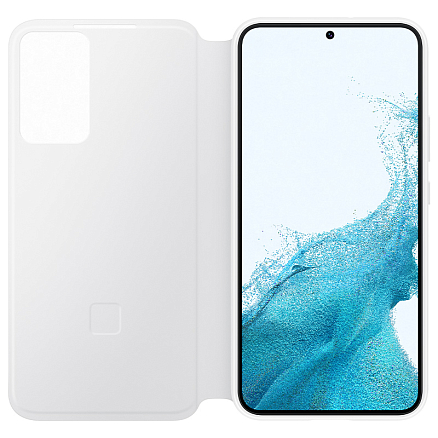 Чехол для Samsung Galaxy S22+ книжка оригинальный Smart Clear View Cover белый