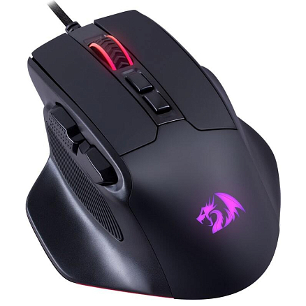 Мышь проводная USB оптическая Redragon Bullseye с подсветкой 8 кнопок 12400 dpi игровая черная
