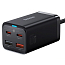 Зарядное устройство сетевое с двумя USB и двумя Type-C входами 3А 65W с кабелем Baseus GaN3 Pro (быстрая зарядка QC 4.0, 3.0, PD) черное