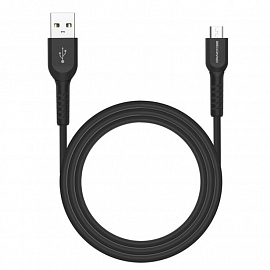 Кабель USB - MicroUSB для зарядки 1,5 м 2.4А Atomic Energeek-Blast черный