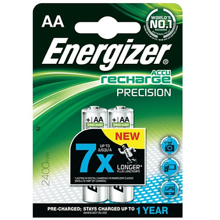 Аккумуляторы AA (пальчиковые большие) Ni-Mh 2400мАч Energizer Rech Precision комплект 2 шт.
