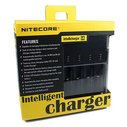 Зарядное устройство Nitecore Intellicharge New i4 для 4-х аккумуляторов AA, AAA, AAAA, С и D