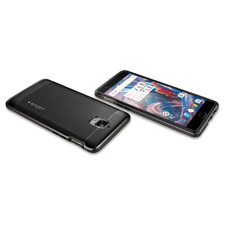 Чехол для OnePlus 3, 3T гибридный Spigen SGP Neo Hybrid черно-серый