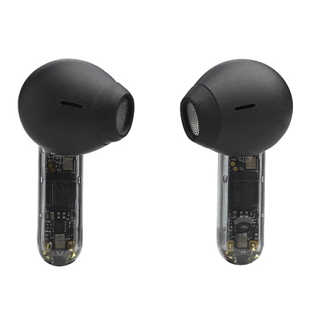 Наушники TWS беспроводные JBL Tune Flex Ghost вкладыши с микрофоном и активным шумоподавлением прозрачно-черные