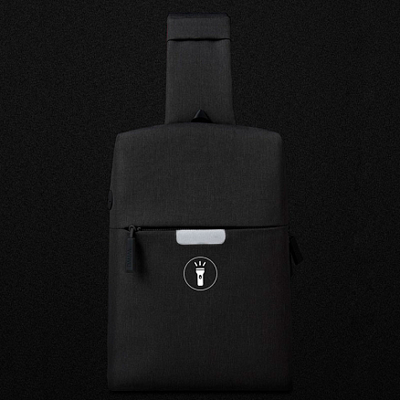 Рюкзак однолямочный WiWU Odyssey Cross Body с отделением для планшета и USB портом черный
