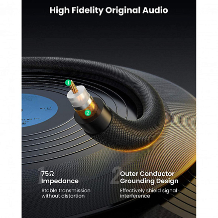 Кабель RCA - RCA (папа - папа) длина 2 м Ugreen AV155