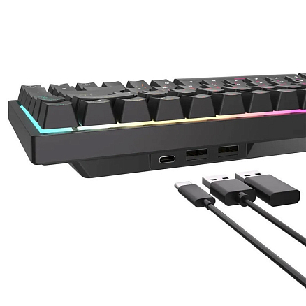 Клавиатура беспроводная Bluetooth Royal Kludge RK84 RK Red механическая с подсветкой игровая черная