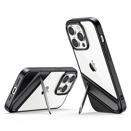 Чехол для iPhone 14 Pro Max гибридный с подставкой Ugreen LP636 прозрачно-черный