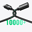 Кабель-удлинитель HDMI - HDMI (папа - мама) длина 1 м версия 2.1 8K 60Hz плетеный Ugreen HD151 черный