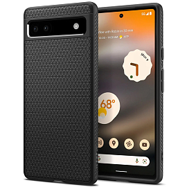Чехол для Google Pixel 6a гелевый Spigen Liquid Air матовый черный
