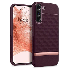 Чехол для Samsung Galaxy S22 гибридный Spigen Caseology Parallax бордовый