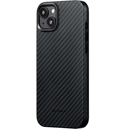 Чехол для iPhone 15 гибридный Pitaka MagEZ 4 1500D черно-серый