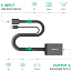 Переходник (преобразователь) HDMI, USB 2.0 - DisplayPort (папа, папа - мама) длина 0.5 м Ugreen MD107 черный