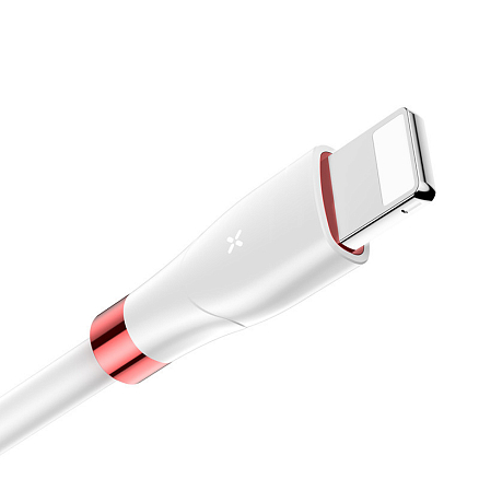 Кабель USB - Lightning для зарядки iPhone 1,2 м 2А с дисплеем Baseus Big Eye Digital белый