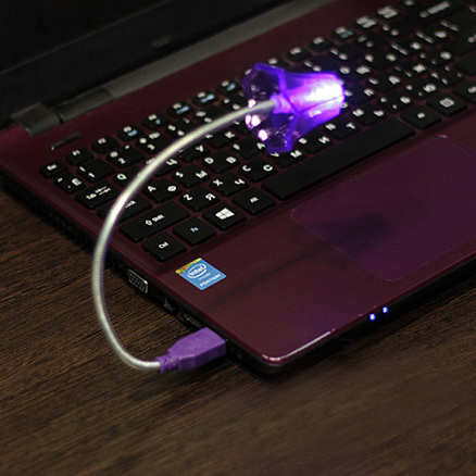 USB светильник на гибкой ножке Compu Parts Лампа фиолетовый