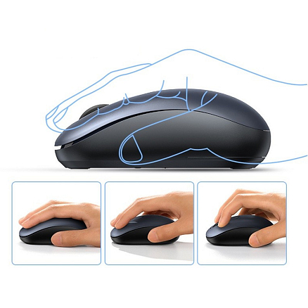 Мышь беспроводная оптическая Ugreen MU105 4 кнопки 2400 dpi синяя