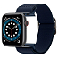 Ремешок-браслет для Apple Watch 42 и 44 мм текстильный Spigen Fit Lite темно-синий