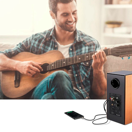 Кабель 3,5 мм - 2RCA тюльпаны (папа - папа) 1 м Ugreen AV116