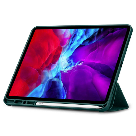 Чехол для iPad Pro 12.9 2018, 2020 книжка Spigen Urban Fit темно-бирюзовый
