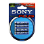 Батарейка LR03 Alkaline (пальчиковая маленькая AAA) Sony Stamina Plus упаковка 4 шт.