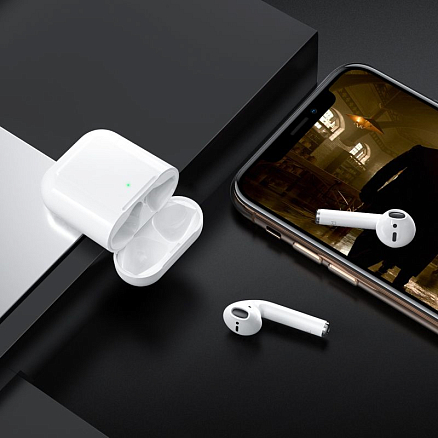 Наушники TWS беспроводные Bluetooth Borofone BW31 вкладыши с микрофоном белые