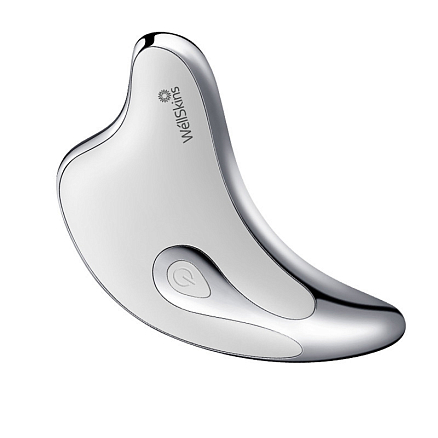 Массажер для лица Гуаша вибрационный с подогревом WellSkins WX-BJ808 белый + подарок