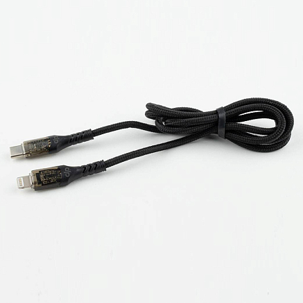 Кабель Type-C - Lightning для зарядки iPhone 1 м 27W 3А плетеный Digitalpart LC-350T черный