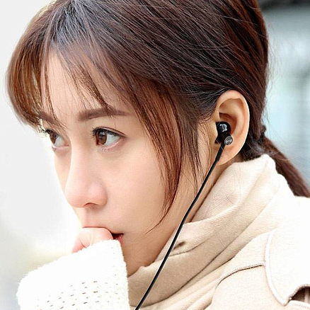 Наушники Xiaomi Mi Dual Driver Earphones в разъем Type-C вкладыши с микрофоном и пультом черные