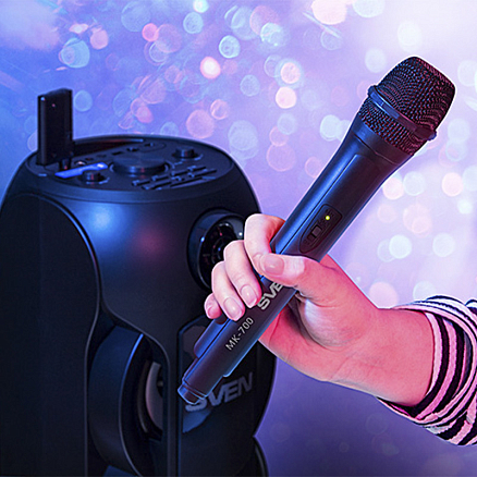 Микрофон беспроводной для караоке Sven MK-700 черный