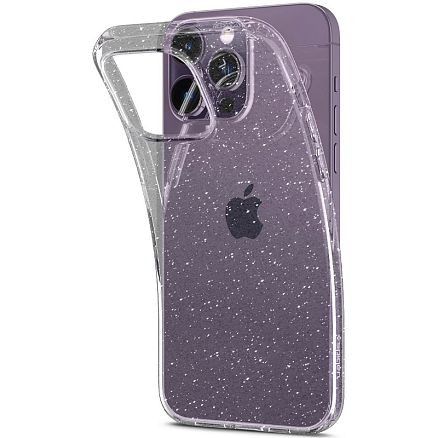 Чехол для iPhone 14 Pro Max гелевый с блестками Spigen Liquid Crystal Glitter прозрачный