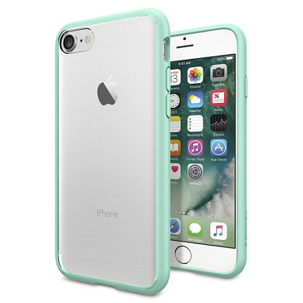 Чехол для iPhone 7, 8 гибридный Spigen SGP Ultra Hybrid прозрачно-мятный