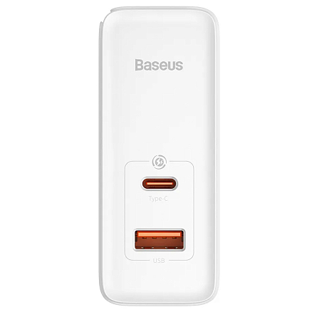 Зарядное устройство сетевое с USB и Type-C входами 100W Baseus GaN5 Pro (быстрая зарядка QC, PD) белое