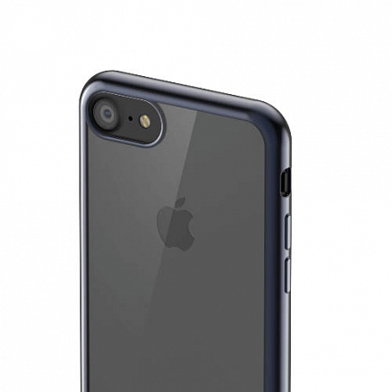 Чехол для iPhone 7, 8 гелевый SwitchEasy Flash прозрачный синий