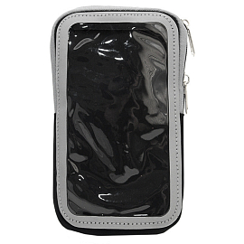 Чехол универсальный для телефона до 4.7 дюйма спортивный наручный GreenGo Zipper серо-черный