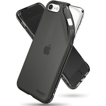 Чехол для iPhone 7, 8, SE 2020, SE 2022 гелевый ультратонкий Ringke Air прозрачный черный