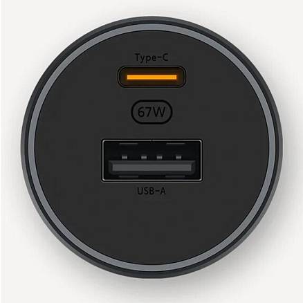 Зарядное устройство автомобильное с USB и Type-C входами 67W 2.5A Xiaomi BHR6814GL черное