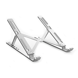 Подставка для ноутбука до 15,6 дюйма складная Evolution LS102 металлическая серебристая