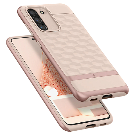 Чехол для Samsung Galaxy S21 FE гибридный Spigen Caseology Parallax розовый