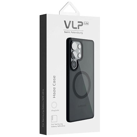 Чехол для Samsung Galaxy S25 Ultra гибридный VLP LITE Haze MagSafe прозрачно-черный