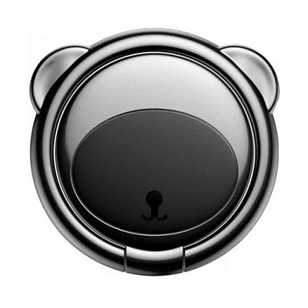 Держатель для телефона на палец Baseus Bear черный