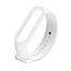 Сменный браслет для Xiaomi Mi Smart Band 5, 6 силиконовый белый