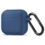 Чехол для наушников AirPods 3 силиконовый с карабином Spigen Silicone Fit темно-синий