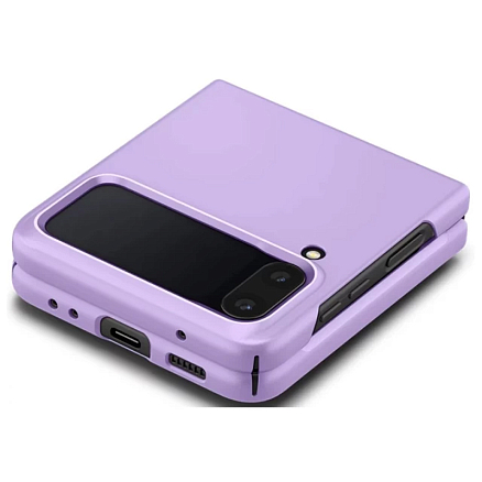 Чехол для Samsung Galaxy Z Flip 4 пластиковый ультратонкий Spigen Air Skin сиреневый