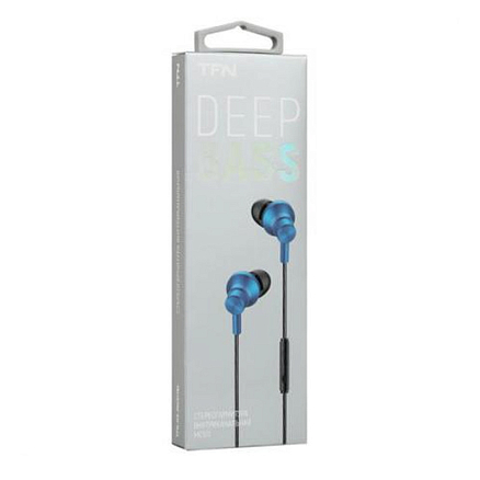 Наушники TFN MC-511 вакуумные с микрофоном синие
