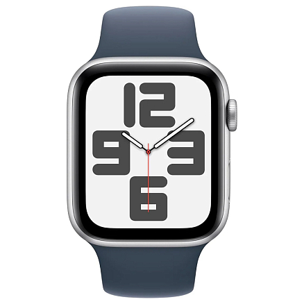 Умные часы Apple Watch SE 2 40 мм с синим силиконовым ремешком S/M серебристые